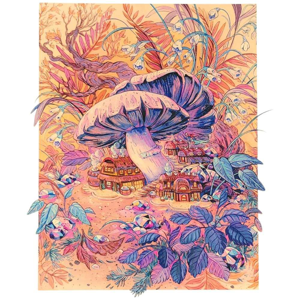 Art Print - 8x10in - Mushroom Grove by Nimasprout