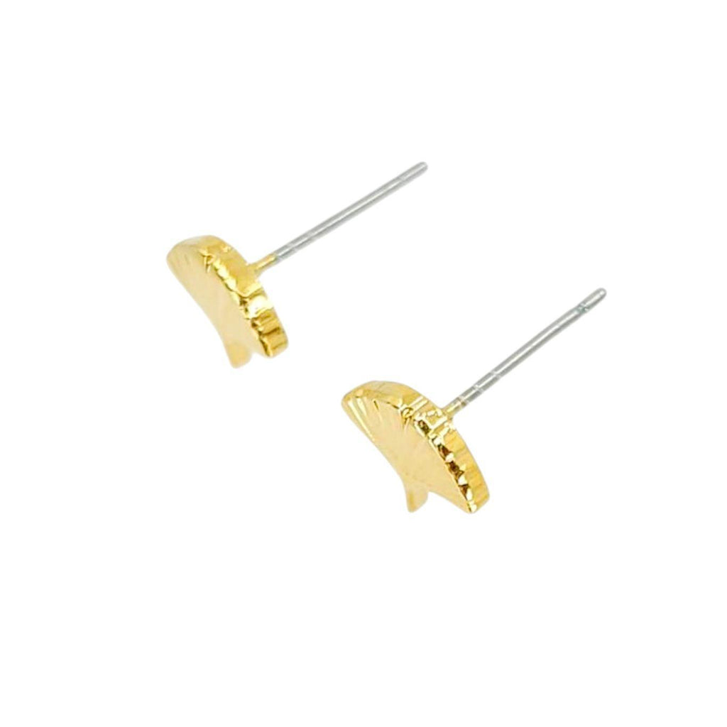 Earrings - Ginkgo Studs by Hemleva