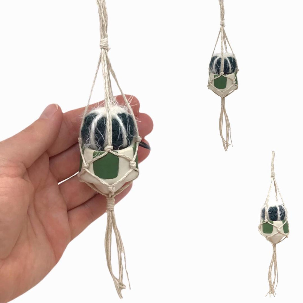 Ornaments - Crocheted Cactus in Green Ceramic Pot (Last One!) by Hook And Wheel