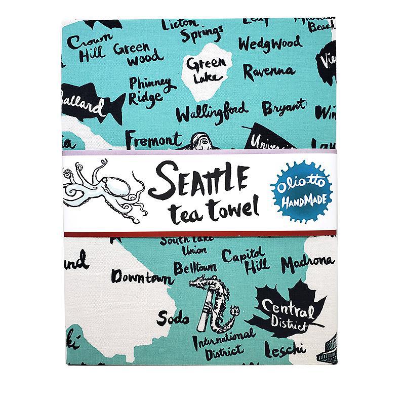 Tea Towels - Seattle (Assorted Colors) by Oliotto