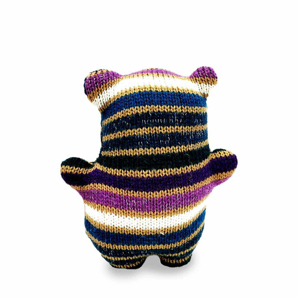 Rattle - Groundhog (Blue Purple Stripes) by Happy Groundhog Studio