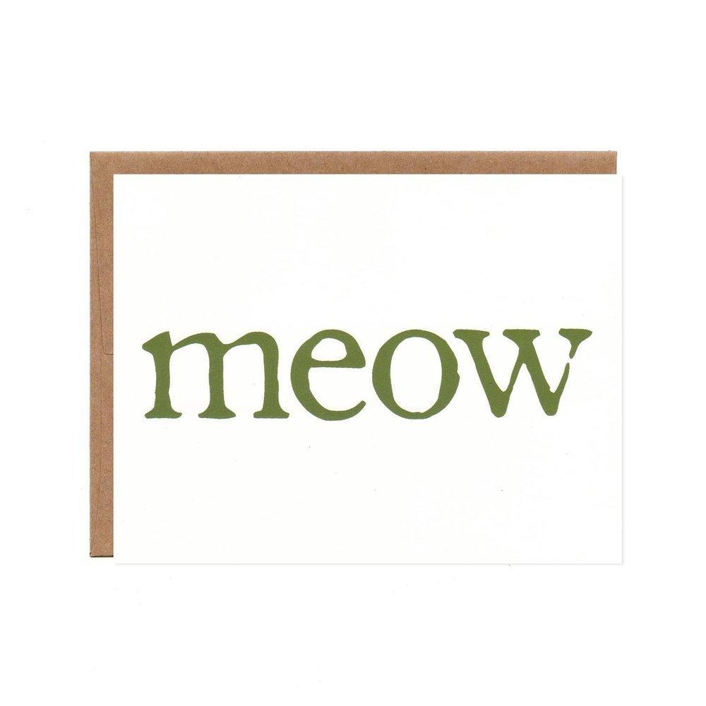 Card - All Occasion - Meow Green by Orange Twist