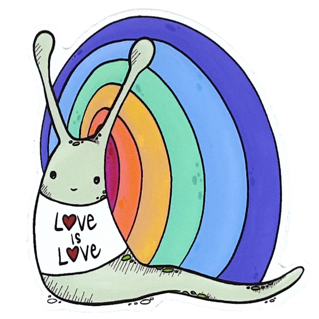 Sticker - Rainbow Love is Love Snail by World of Whimm