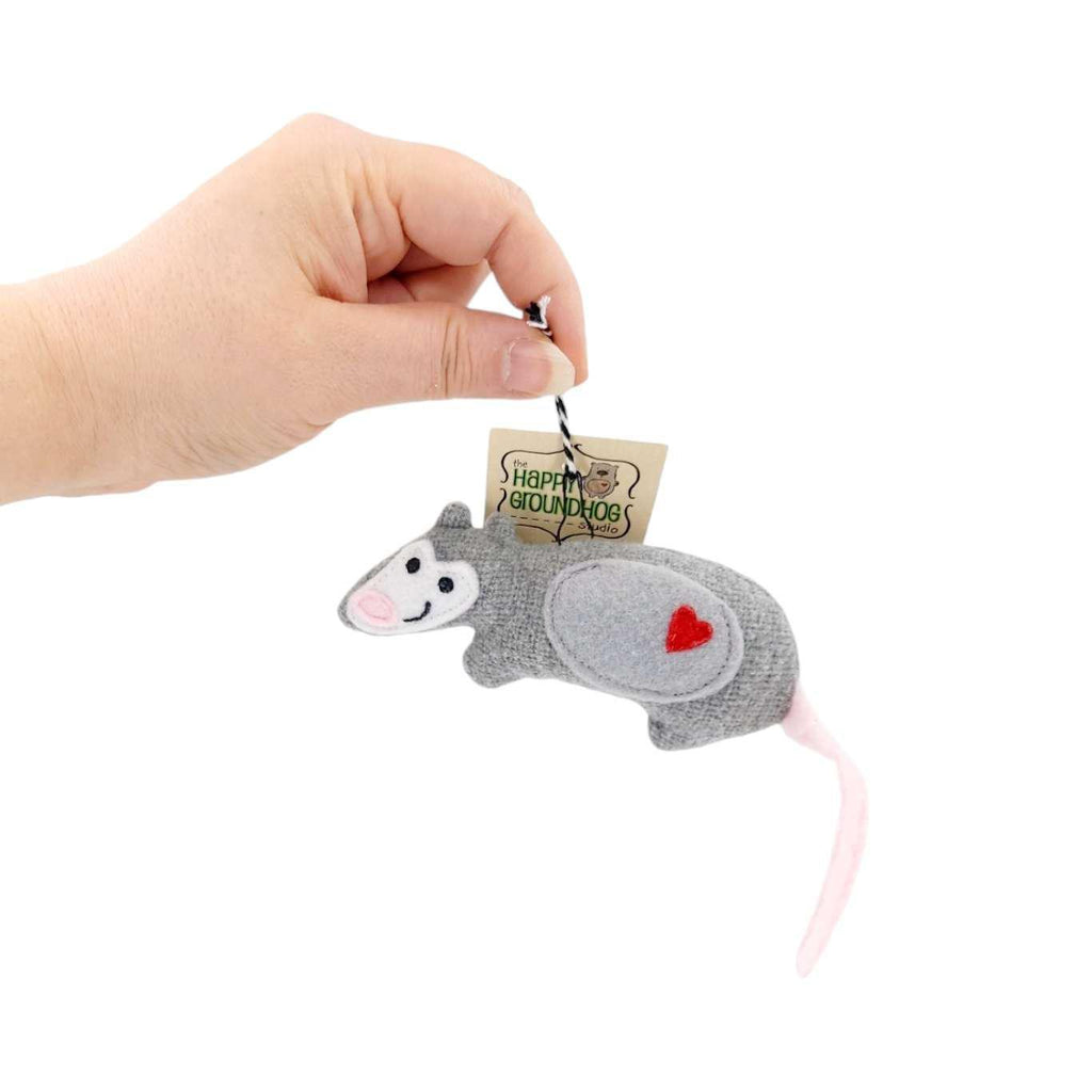 Ornament - Mini Plush (Opossum) by The Happy Groundhog Studio