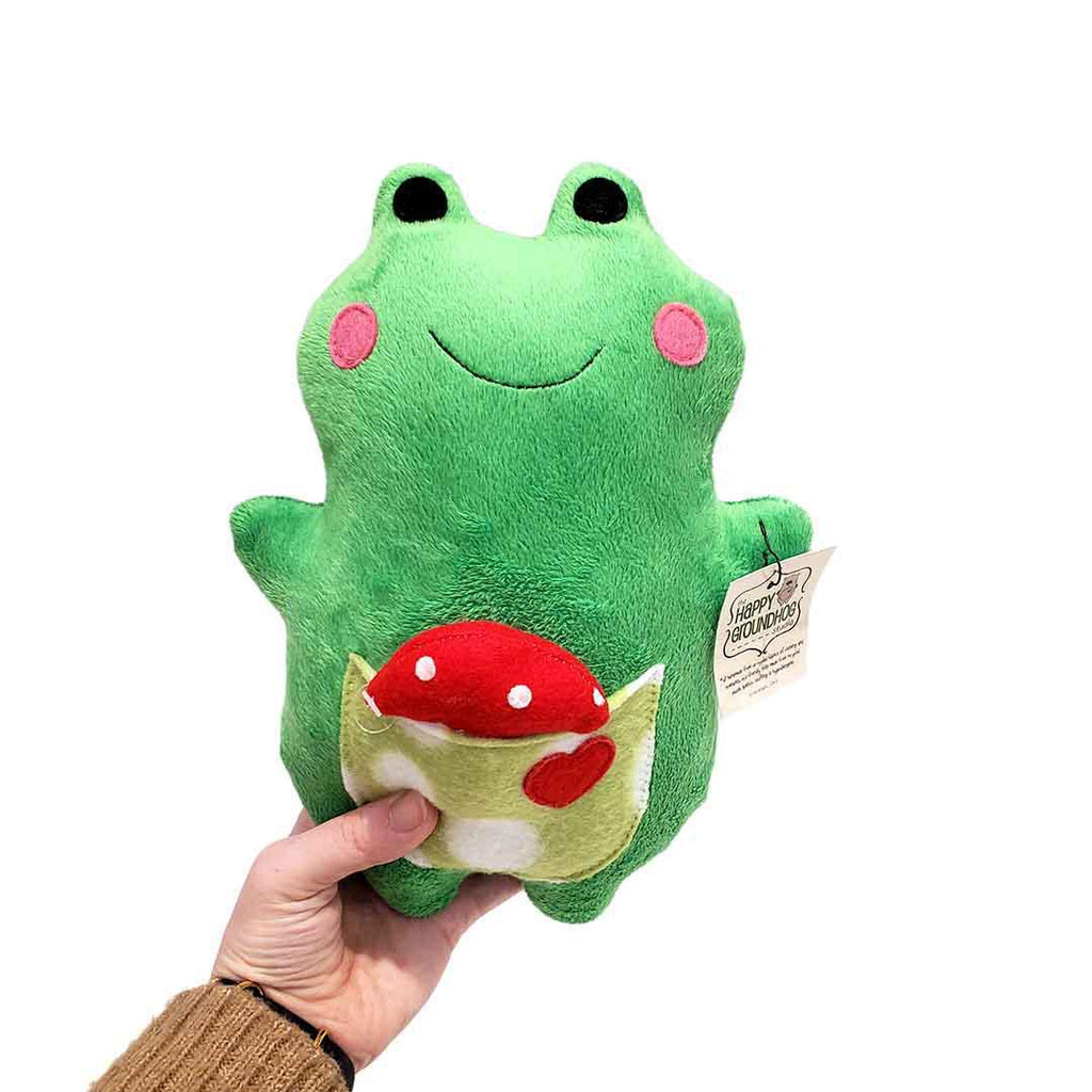 Plush - Frog with Mushroom by Happy Groundhog Studio
