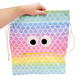 Bag - Chomper Buddy Drawstring (Mermaid Scales Pink) by Peek A Boo Plush, image 5 of 5