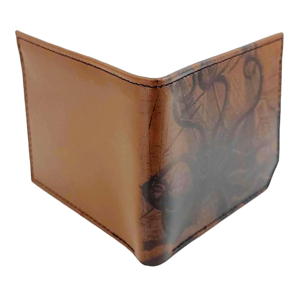 Leather Wallet - Brown Octopus Attacks by Backerton