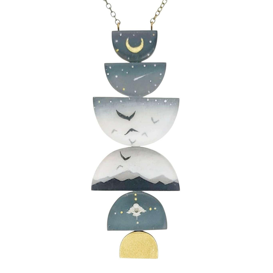 Necklace - Above Below (Gunmetal) by Fernworks, image 9 of 9