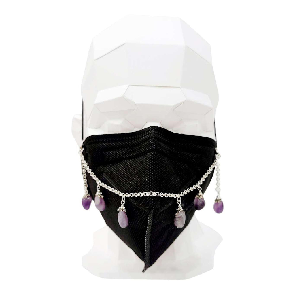 Mask Chain - Stone Drops (Amethyst) by Tiny Aloha