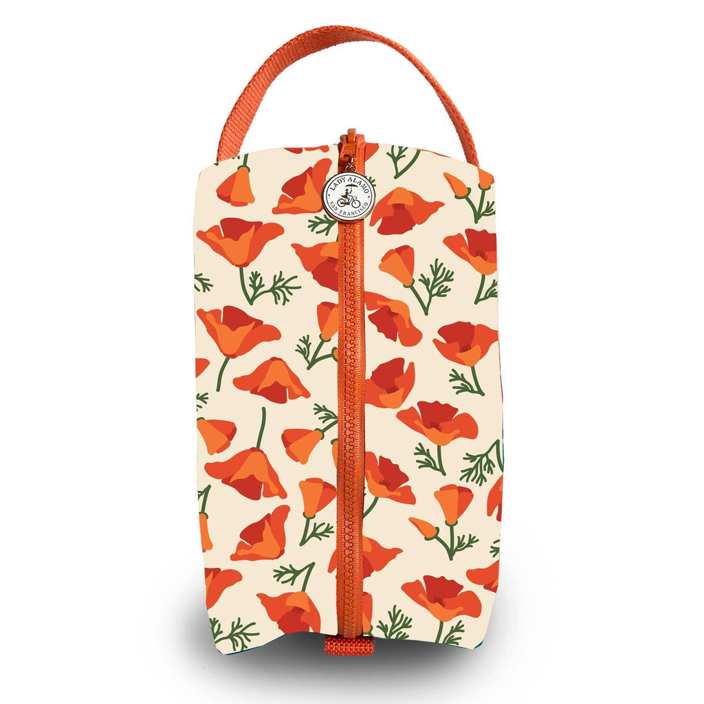 Box Zip - Dopp Kit (Cream Poppy) by Lady Alamo