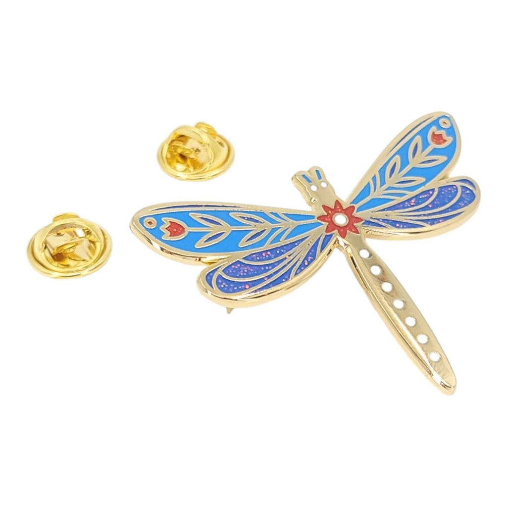 Enamel Pin - Dragonfly with Glitter by Amber Leaders Designs