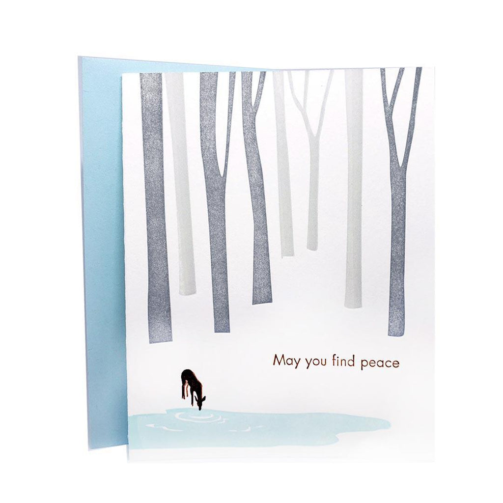 Card - Sympathy - Deer May You Find Peace by Ilee Papergoods
