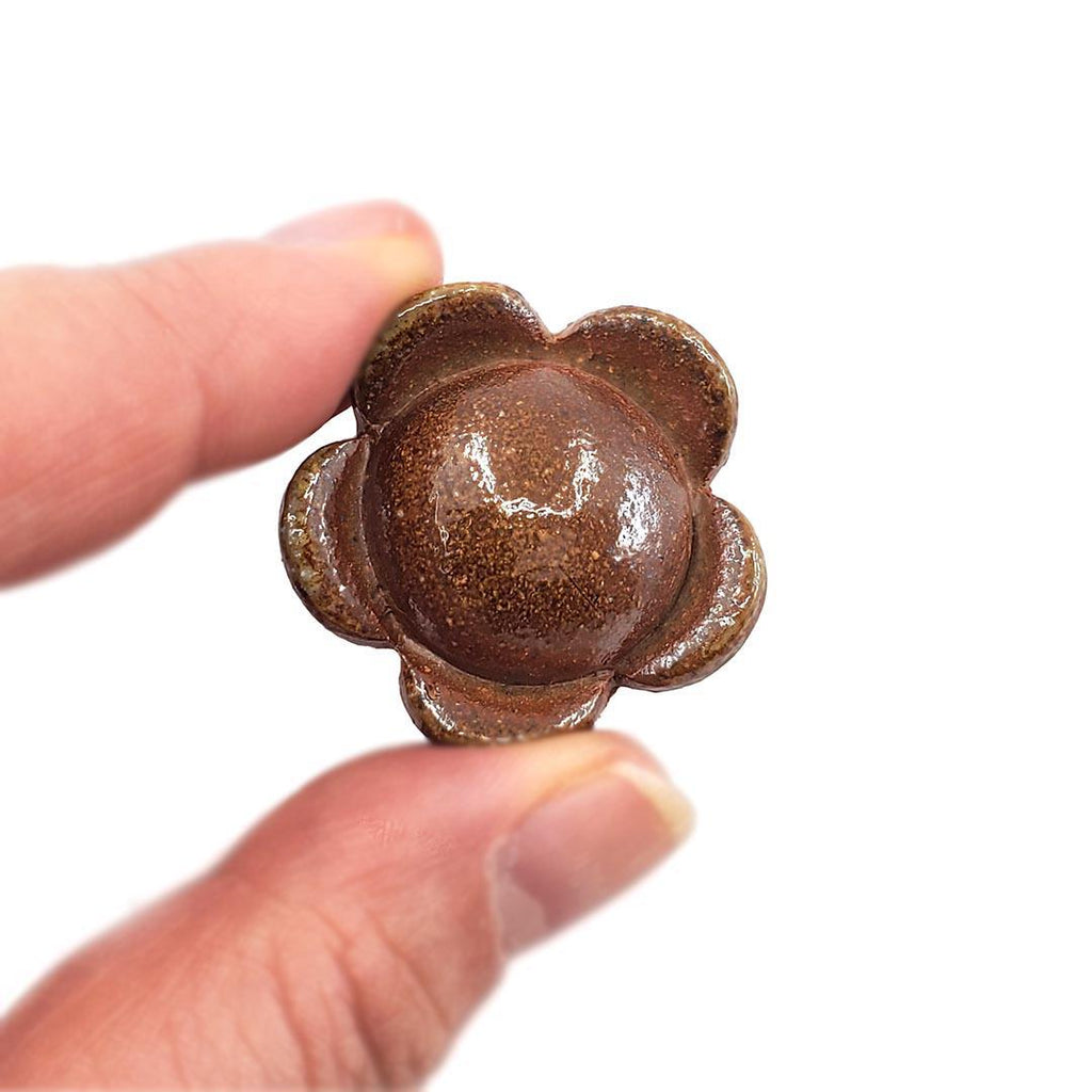 (20% Off) Ceramic Pin - Plum Sakura with Large Center by Jennifer Fujimoto