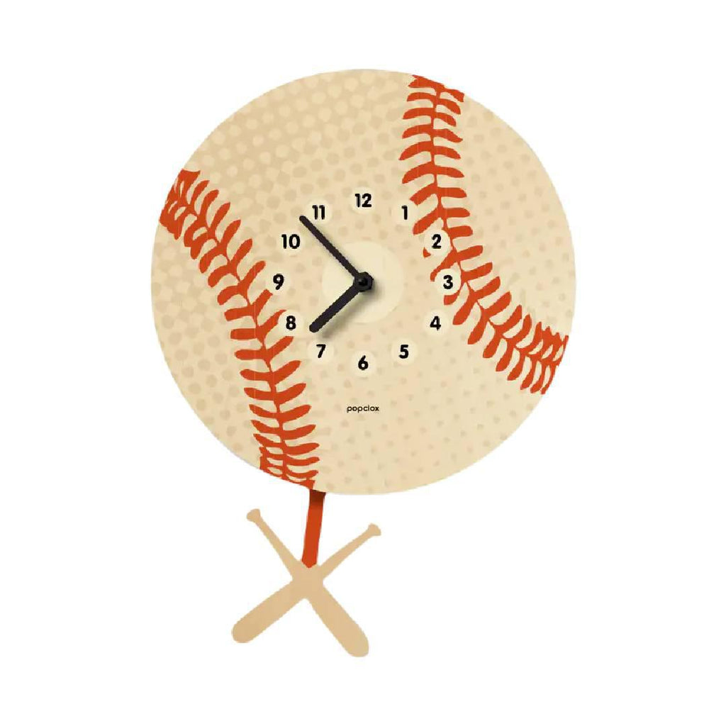 Wood Clock - Baseball Pendulum by Popclox