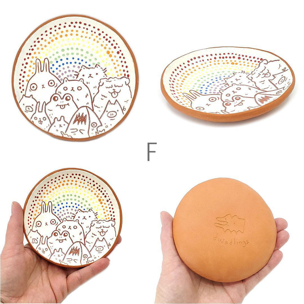 Trinket Dish - 3 in - Critter Town Rainbow (Assorted A - G) by Dwadlings