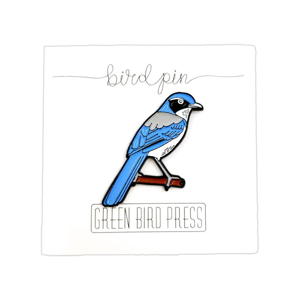 Enamel Pin - Blue Jay by Green Bird Press