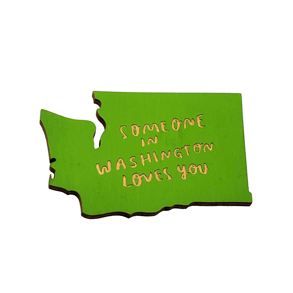 Magnets - Small - WA State Someone in WA Loves You (Assorted Colors) by SnowMade