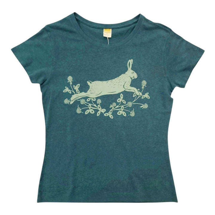 Short Sleeve - Rabbit Green Hemp Fitted Tee (S - 2X) by Uzura