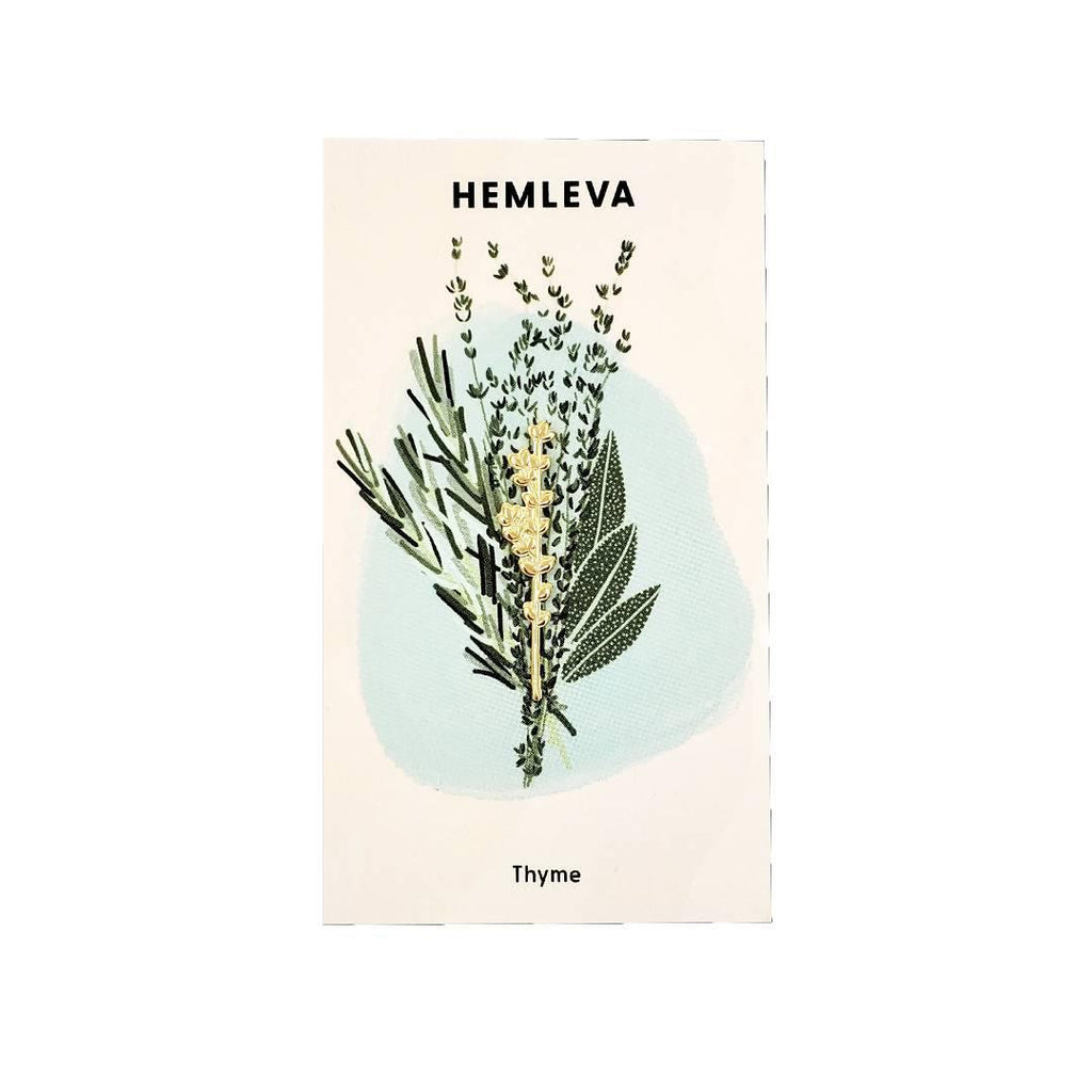 Enamel Pin - Gold Thyme Branch by Hemleva