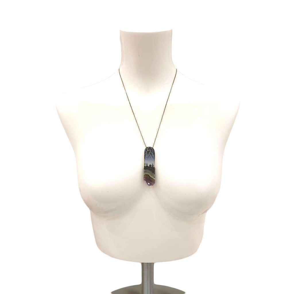 Necklace - Lightning Crystal (Amethyst) by Fernworks