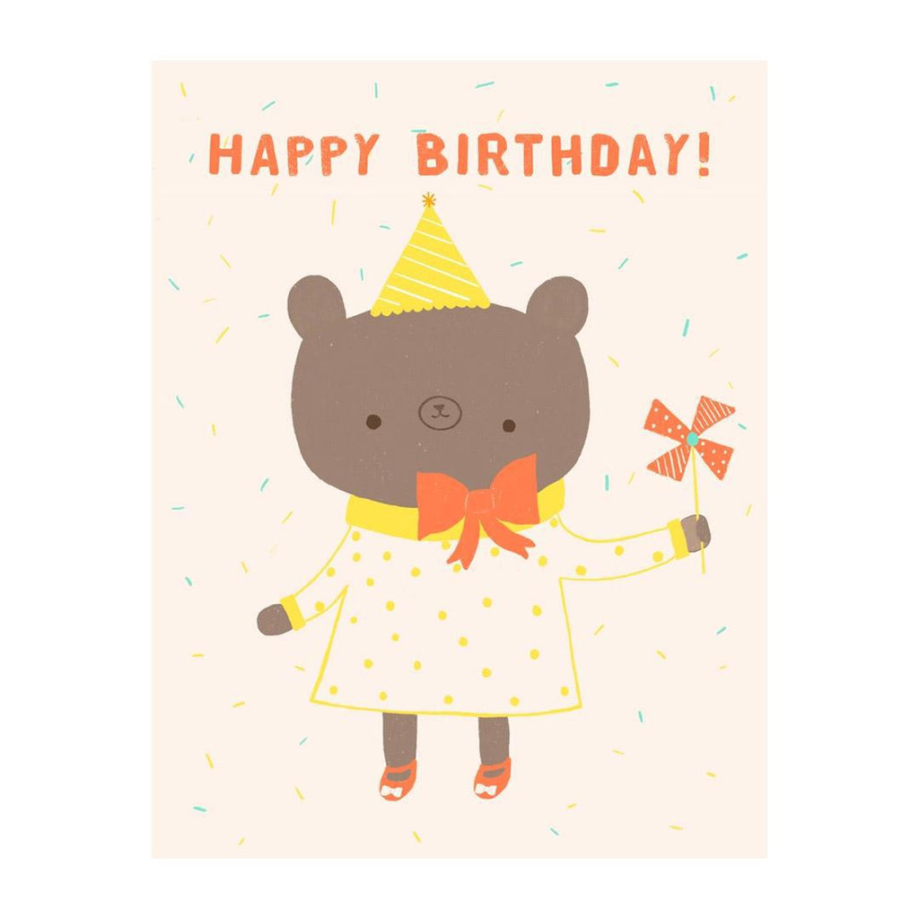 Card - Birthday - Happy Birthday Bear Pinwheel by Chet and Dot