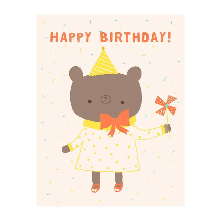 Card - Birthday - Happy Birthday Bear Pinwheel by Chet and Dot
