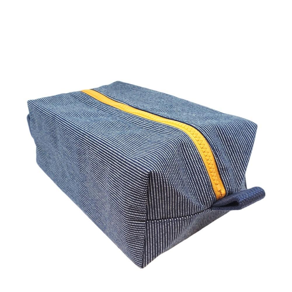 Box Zip - Dopp Kit (Denim Stitch) by Lady Alamo