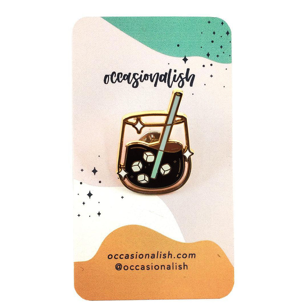 Enamel Pin - Iced Coffee by Occasionalish