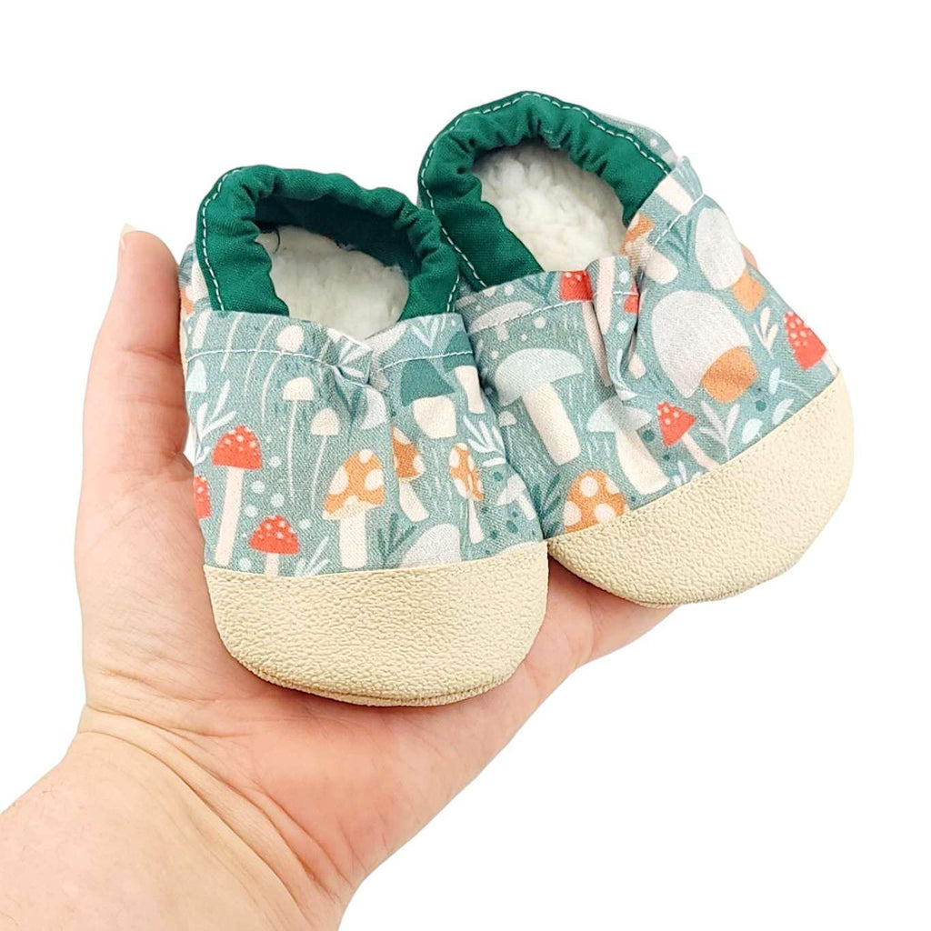 Baby Shoes - Mushrooms (0-6mo or 6-12mo) by This Brave Journey