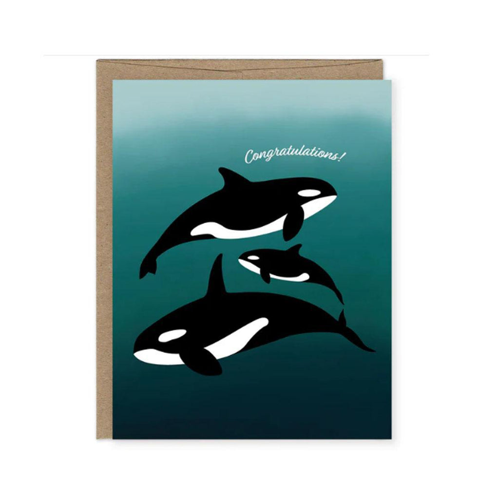 Card - Congratulations - Orcas Congratulations by Orange Twist