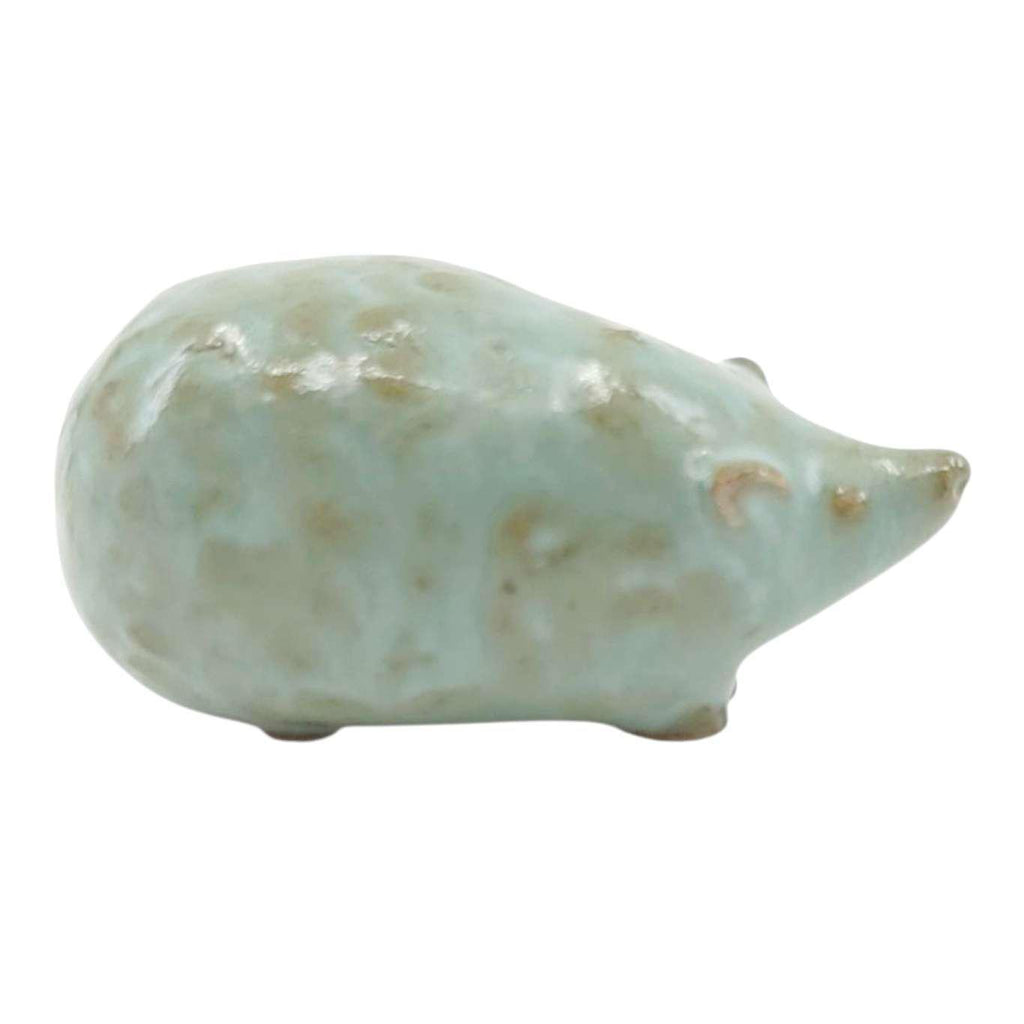 Collectible - Tea Pet Figurine (Blue Hedgehog) by Mist Ceramics