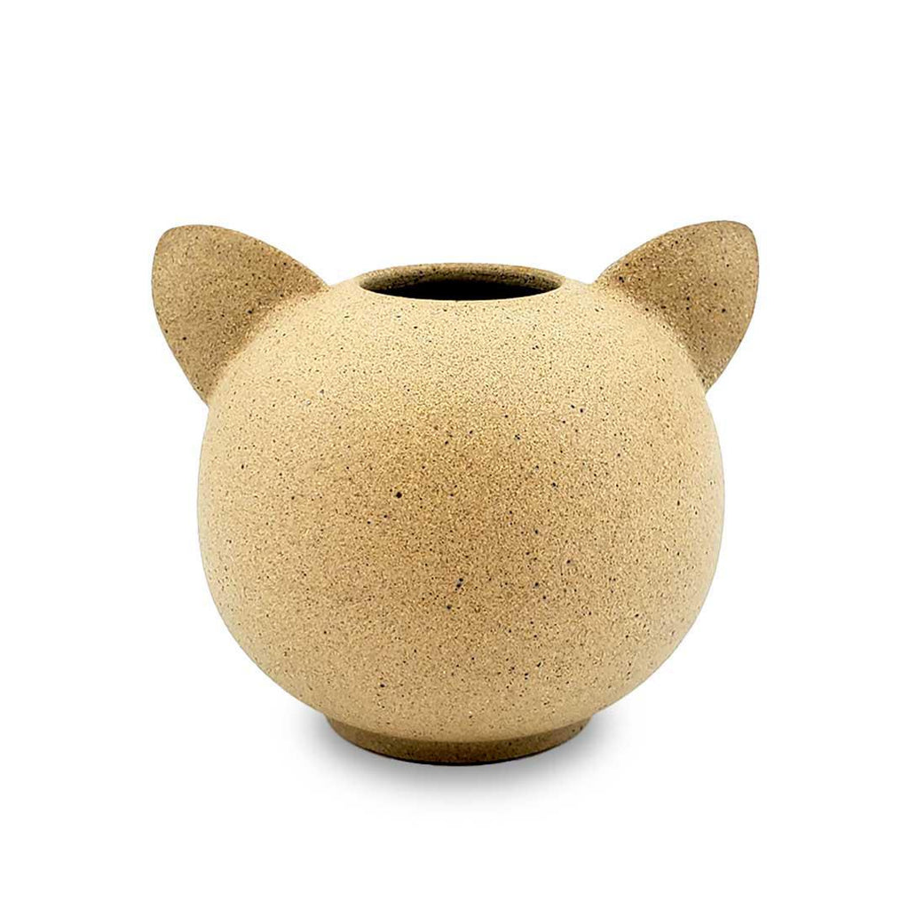 Kitty Cat Vase - Coy by Jennifer Fujimoto