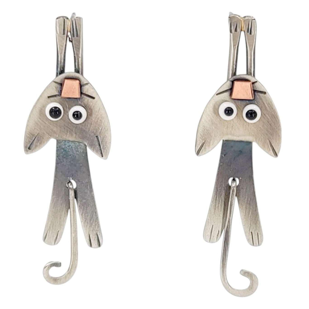 Earrings - Hang in There Cats by Chickenscratch