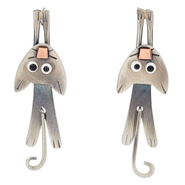 Earrings - Hang in There Cats by Chickenscratch