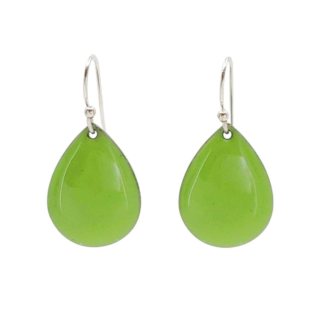 Earrings - Small Teardrop (Spring Green) by Magpie Mouse Studios