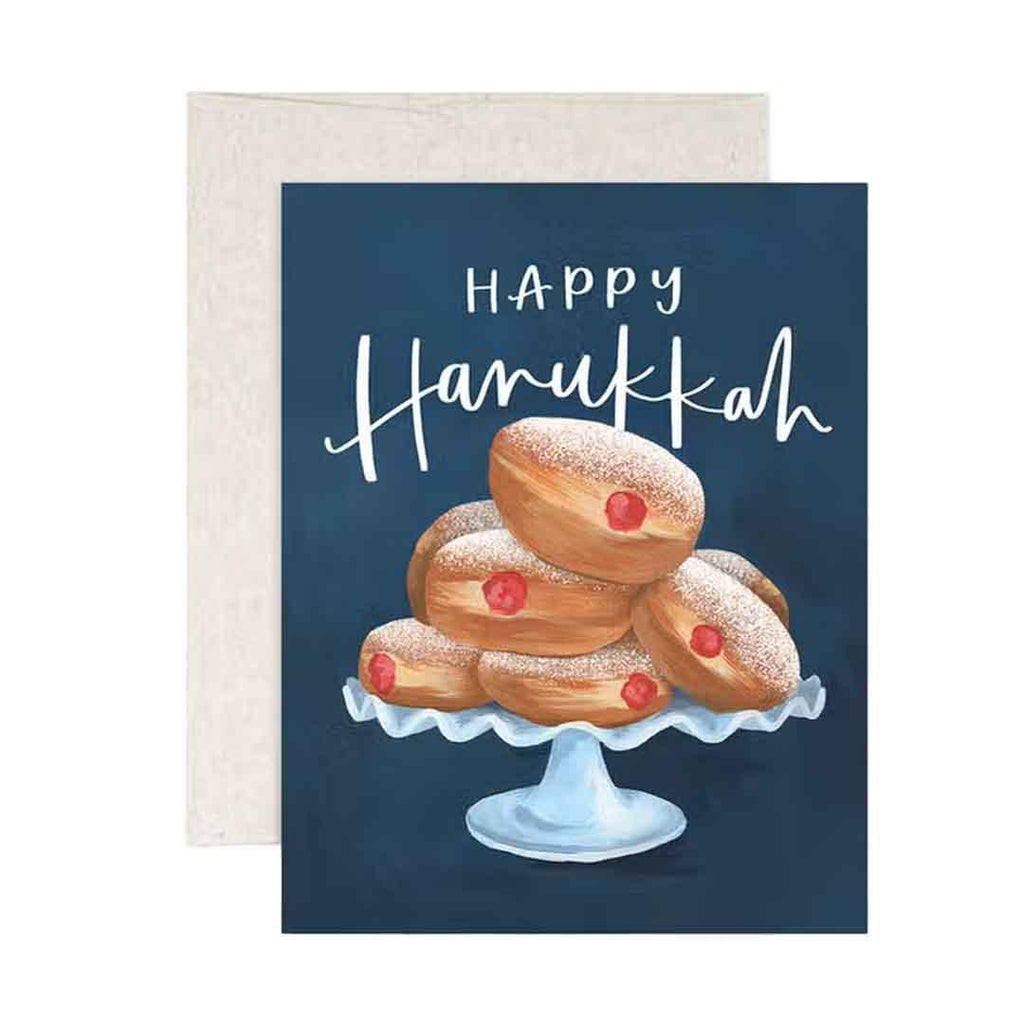 Card - Holiday - Hanukkah Jelly Donuts (Sufganiyot) by 1Canoe2
