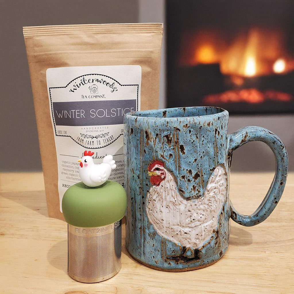 Gift Bundle - Chicken Mug and Tea Infuser Set for Tea Lovers