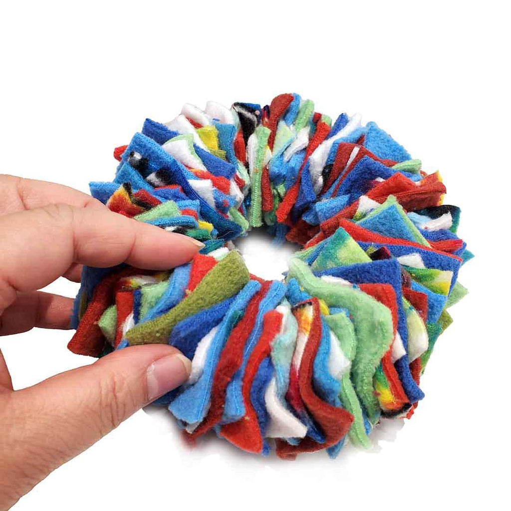 Pet Toy - Mini - Snuffle Donut (Blue White Brights) by Superb Snuffles
