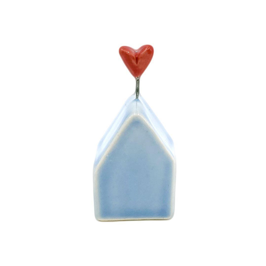 Tiny Pottery House - Light Blue with Heart (Assorted Colors) by Tasha McKelvey