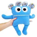 Plush - 14in - Large Chomper Buddy (Blue Elephants) by Peek A Boo Plush, image 2 of 7