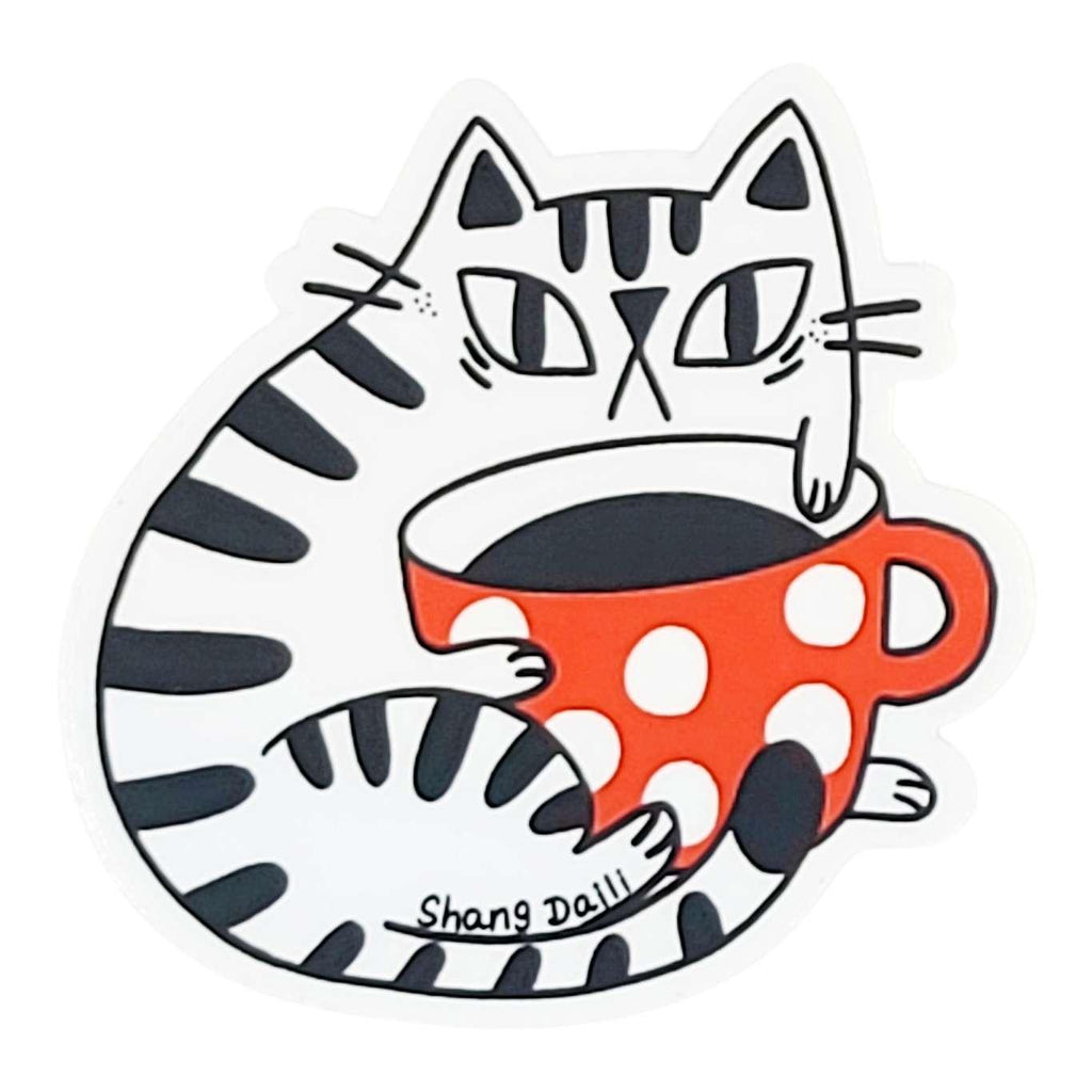 Sticker - Coffee Cat by Shang Daili
