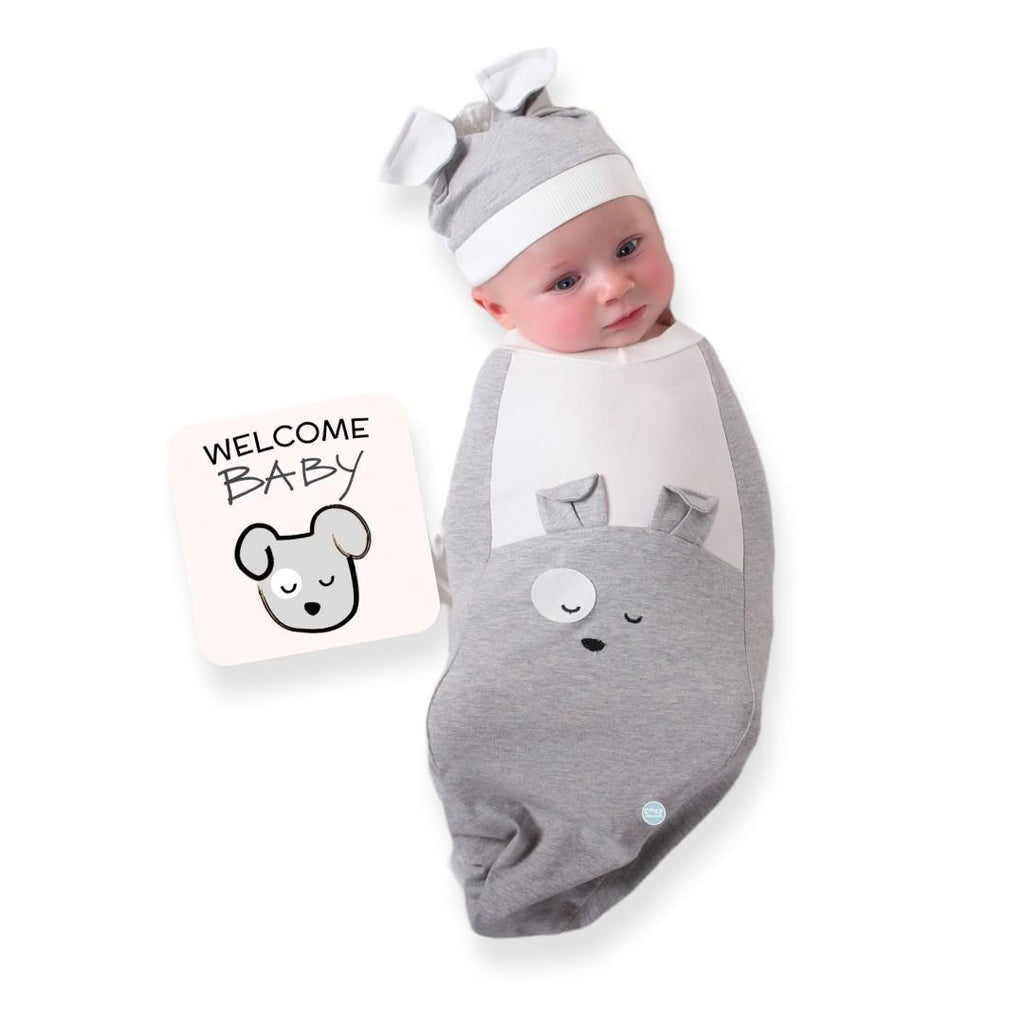 (30% Off) Swaddling Set - Happy Pup Baby Swaddling Set by Cozy Cocoon