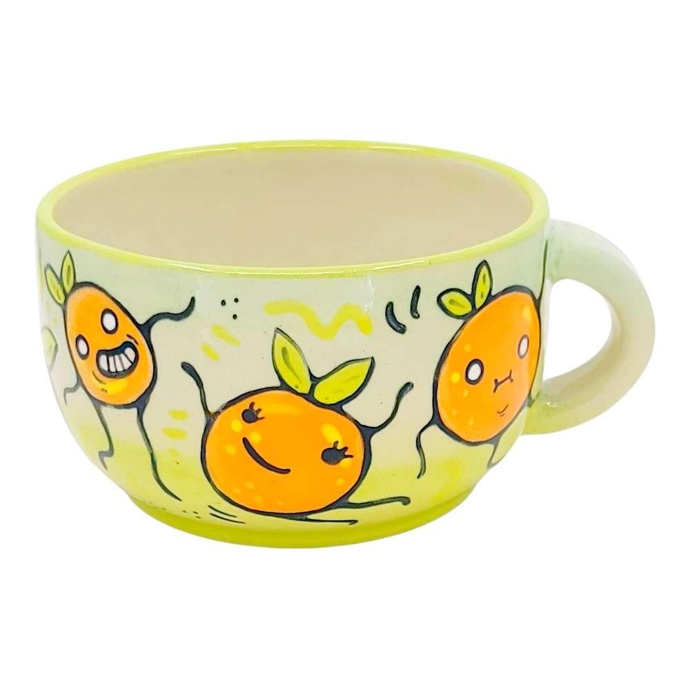 Mug - 16oz - Dancing Oranges (B) by Dwadlings