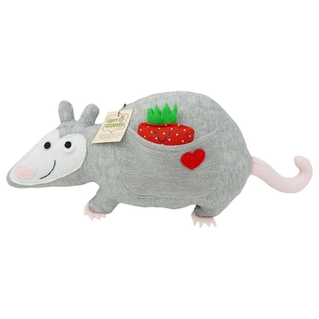 Plush - Happy Opossum (Strawberry) by The Happy Groundhog Studio