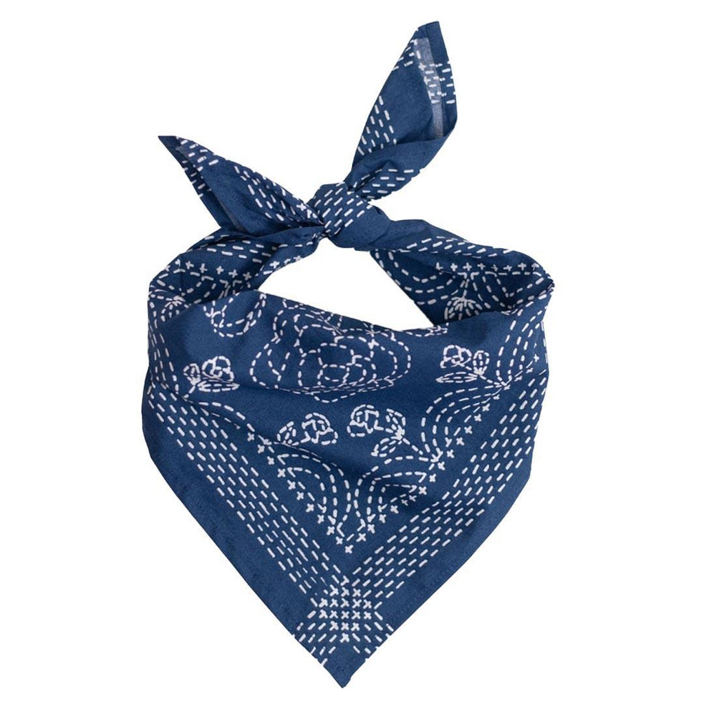 Bandana - Iona Navy by Handker Bandanas