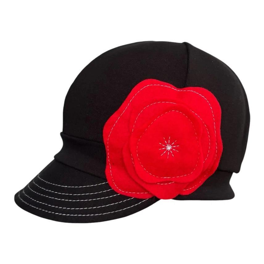 Adult Hat - Weekender Poppy (Black Red) by Hats for Healing