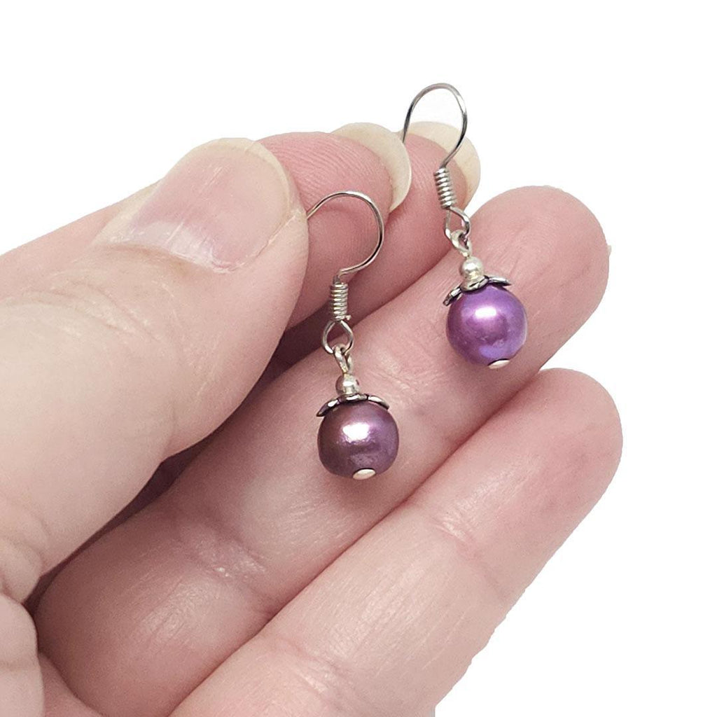 Earrings - Short berry FW pearls Silver plate by Tiny Aloha