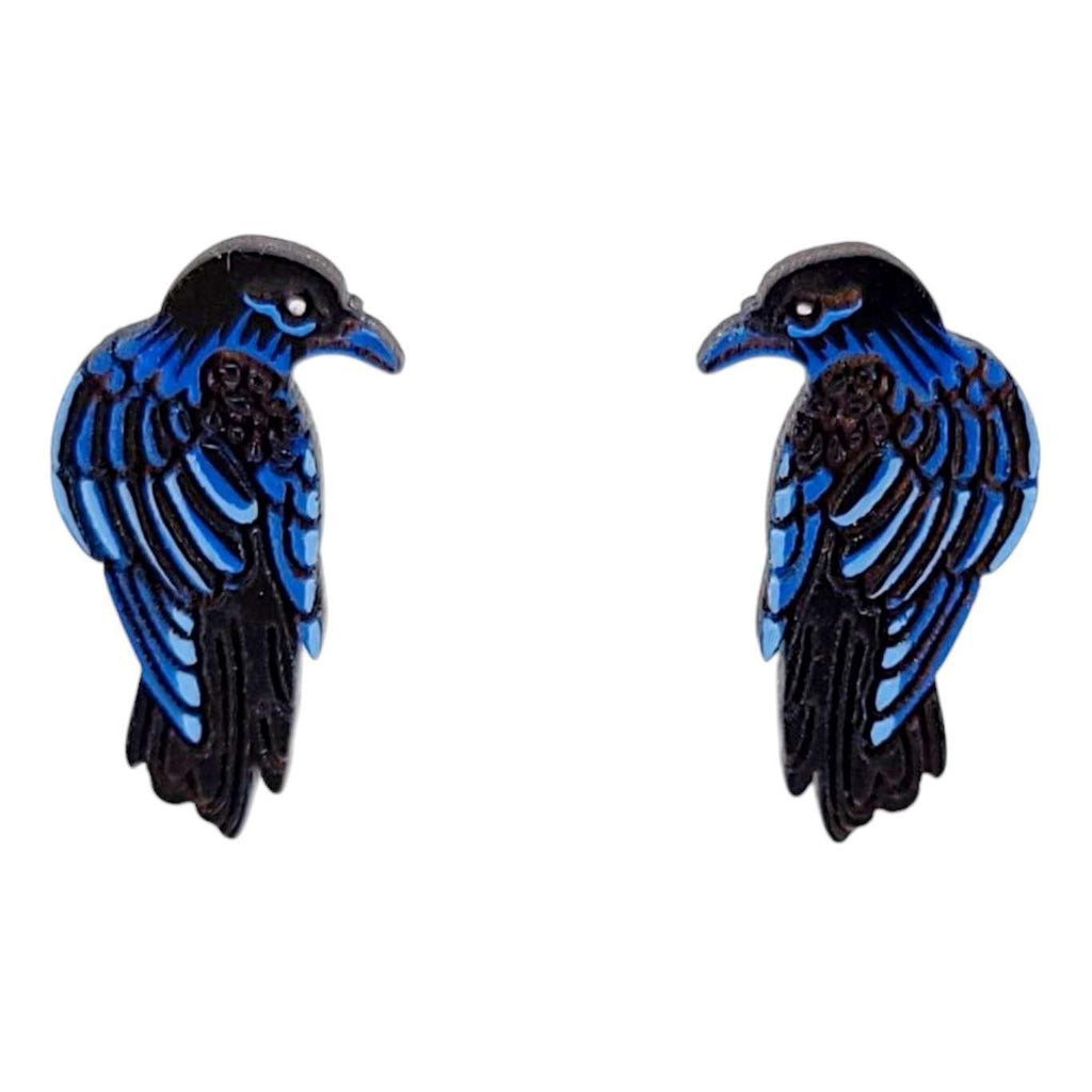 Earrings - Raven (Studs) by Fresh Cuttery