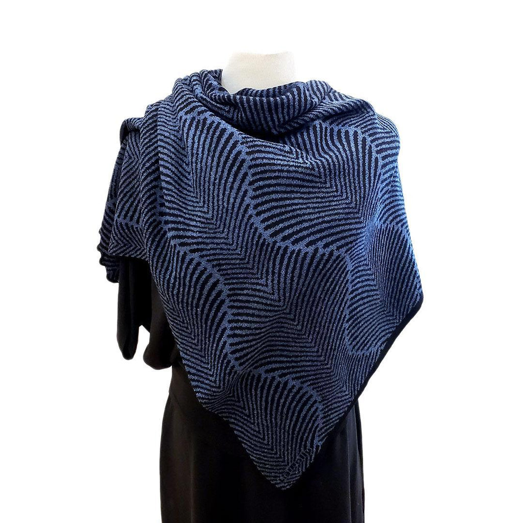 Wrap - Forest Fern in Indigo and Black by Liamolly
