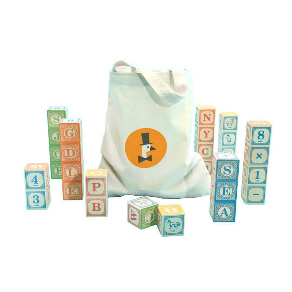 Blocks - Classic ABC with Canvas Bag (Set of 28) by Uncle Goose
